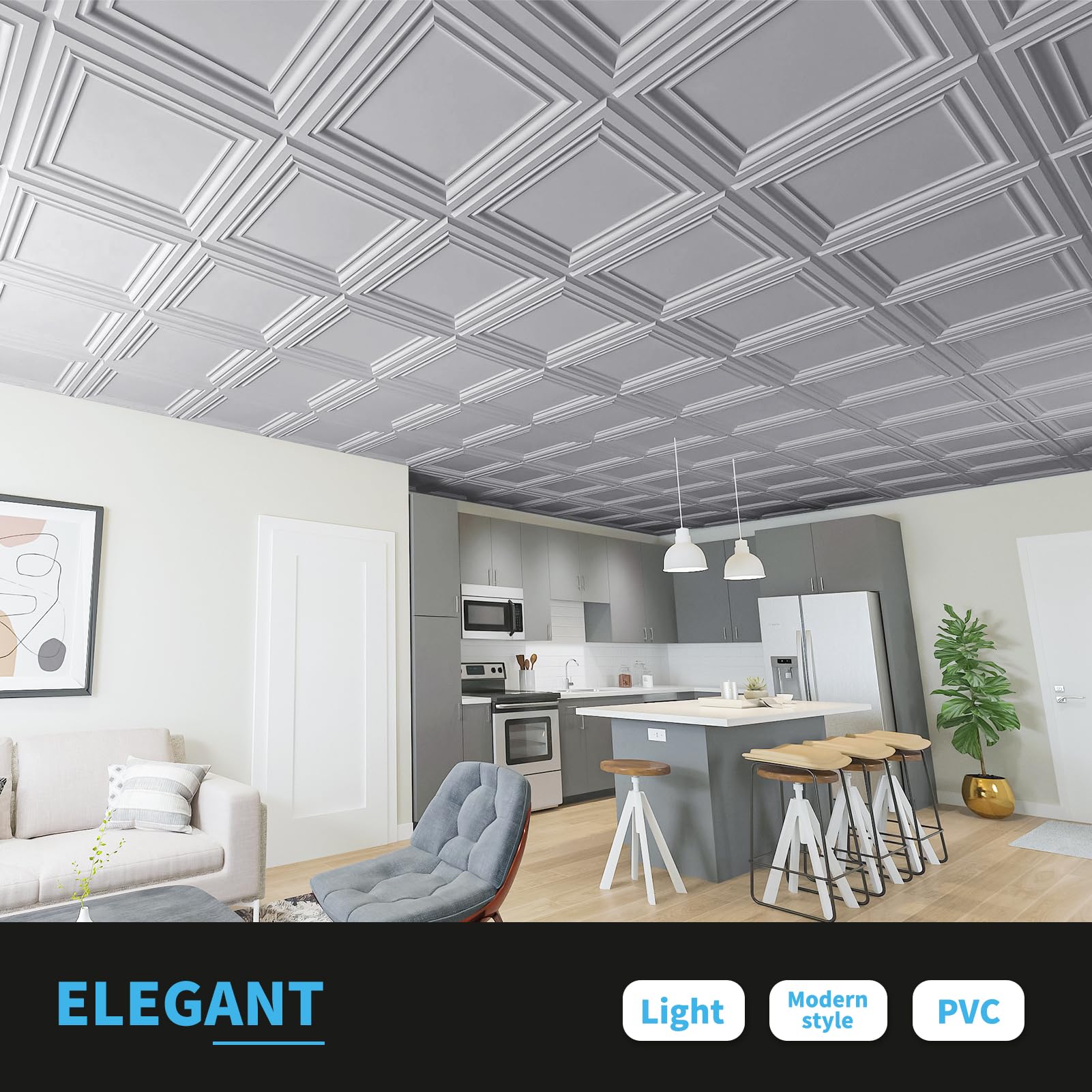 Art3d close-up texture highlighting 3D pattern and easy-to-paint surface benefit