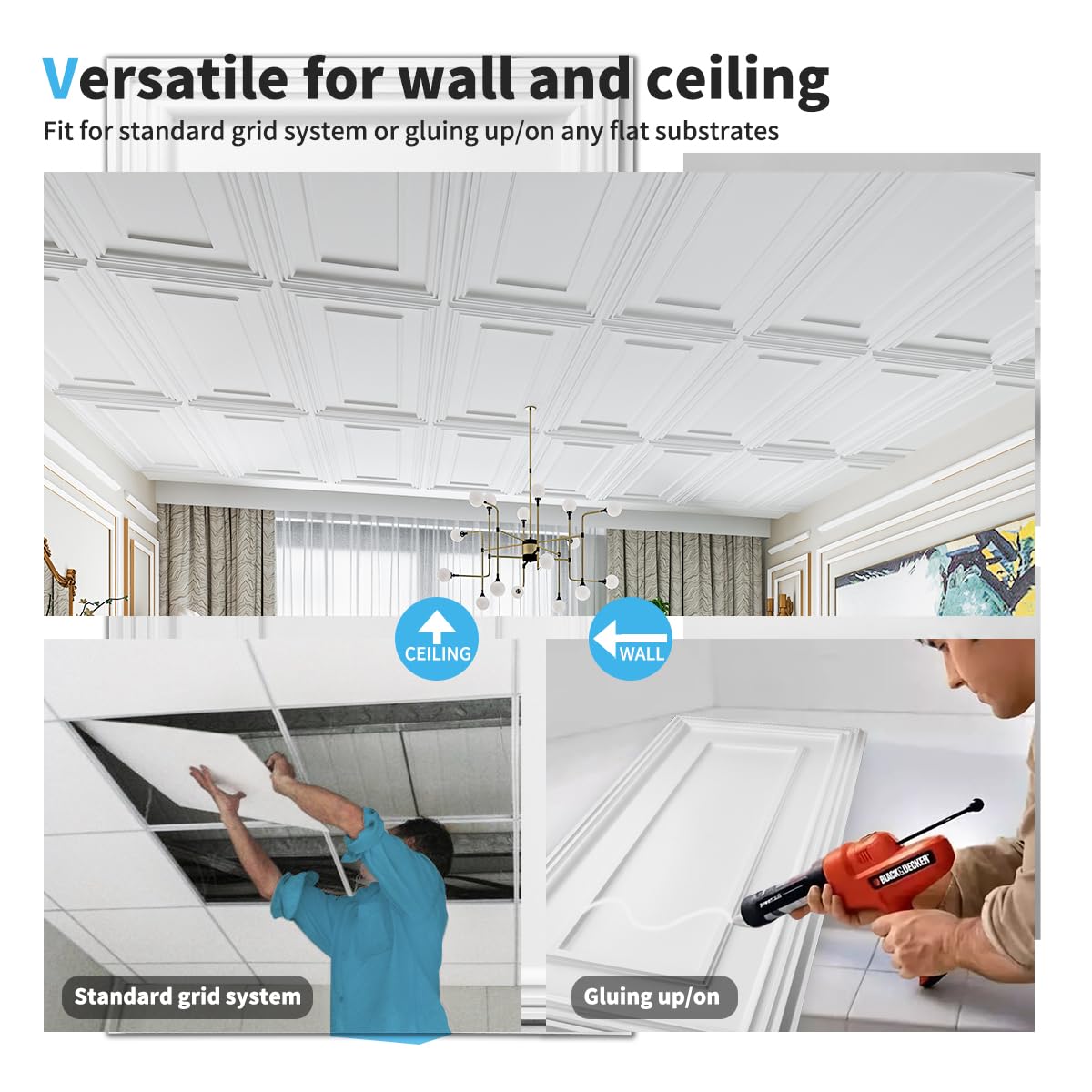 Art3d painted swatch variation showing paintable surface versatility