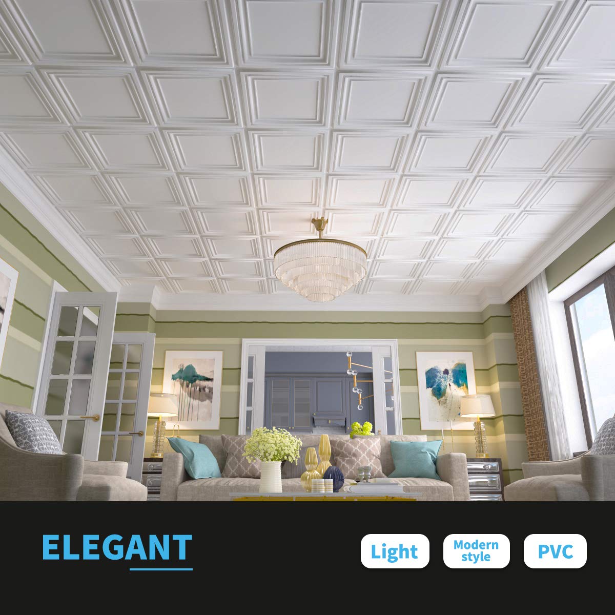 Art3d panel edge detail showing clean trim lines and easy cutting benefit