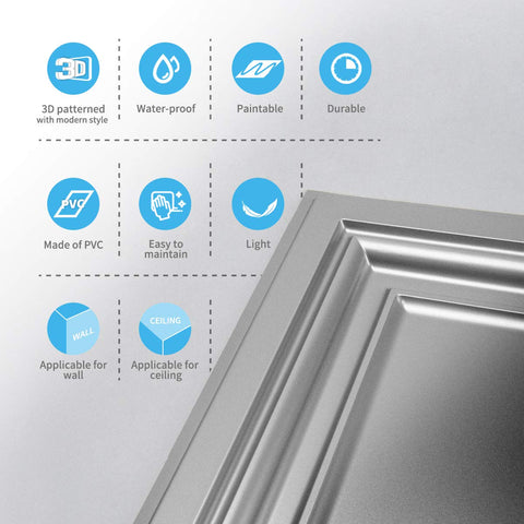 Art3d panel beside ruler showing 24 by 24 inch size and scale benefit