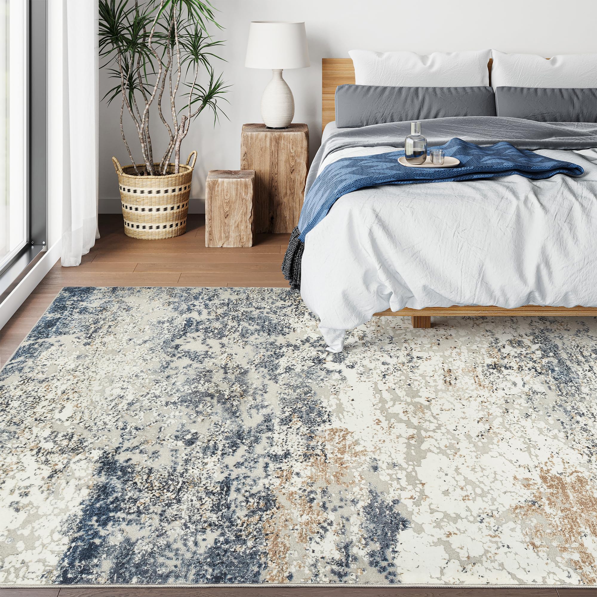 Art&Tuft anti-slip backing detail showing stability and safety on hard floors