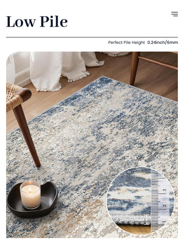 Art&Tuft rug with child and pet illustrating kid- and pet-friendly easy cleanup