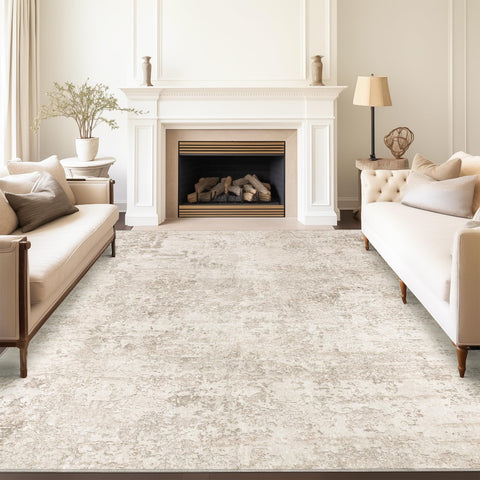 Art&Tuft 8x10 rug next to coffee table illustrating room scale