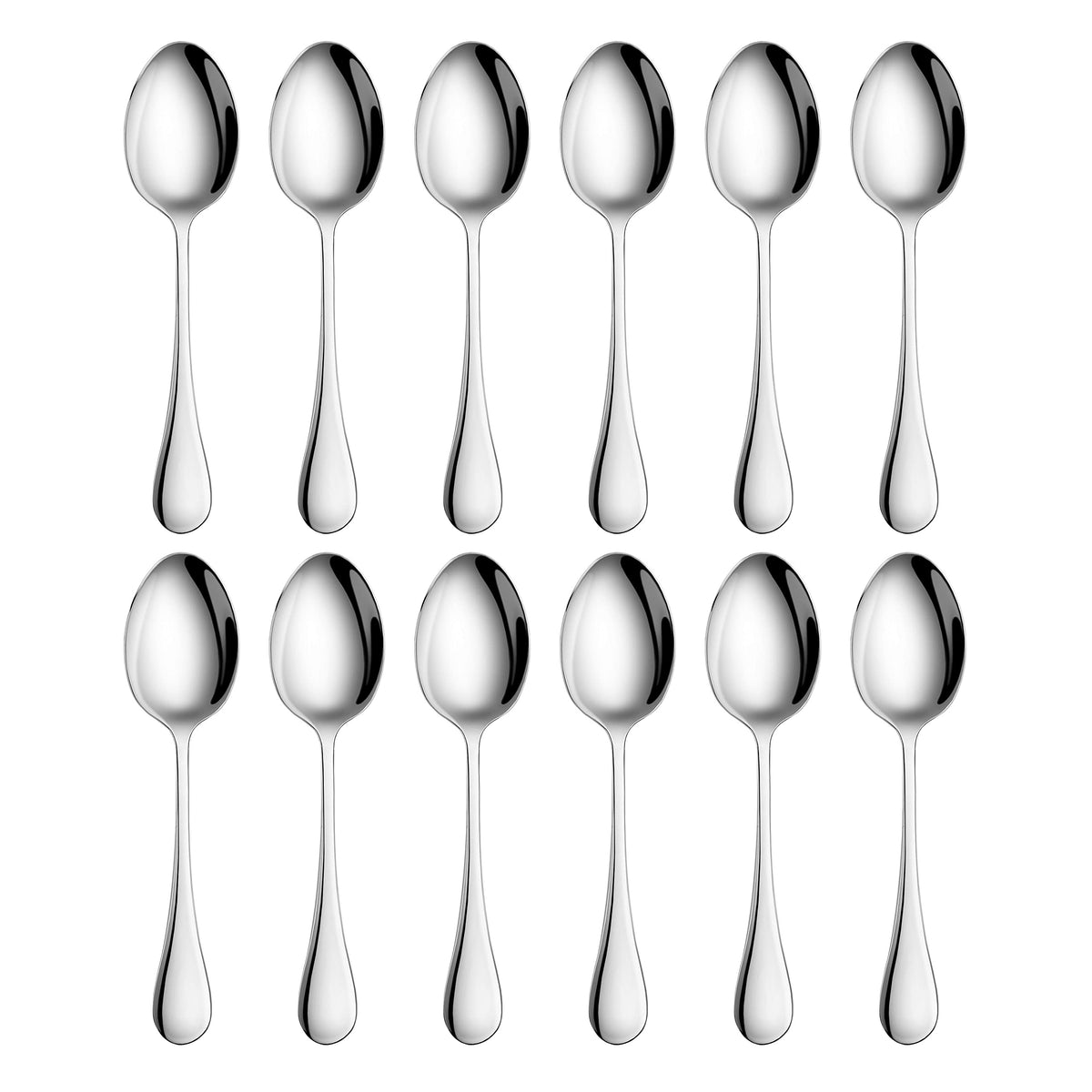 Artaste front view of teaspoon set showing clean design and durability