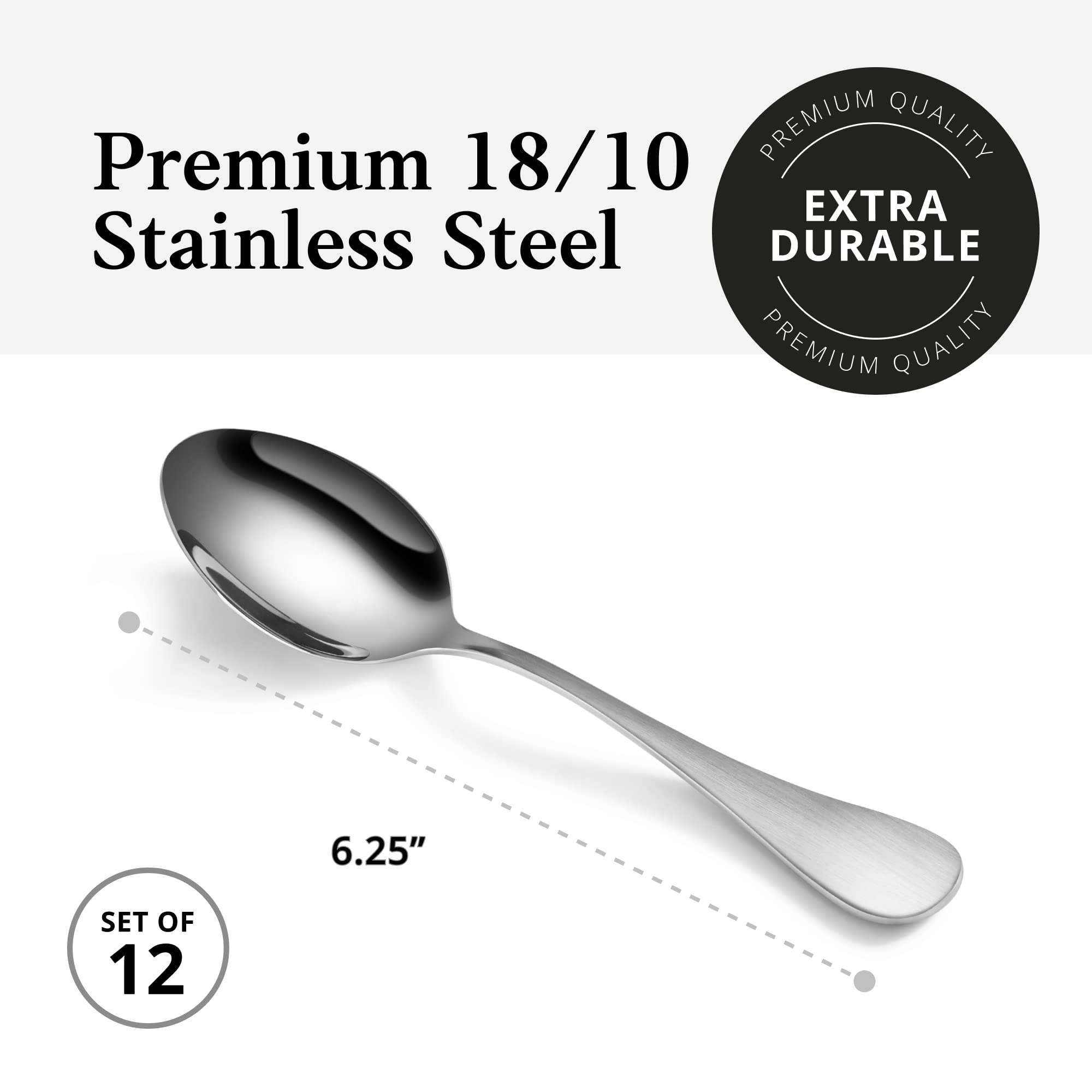 Artaste teaspoon beside dessert demonstrating ideal serving size