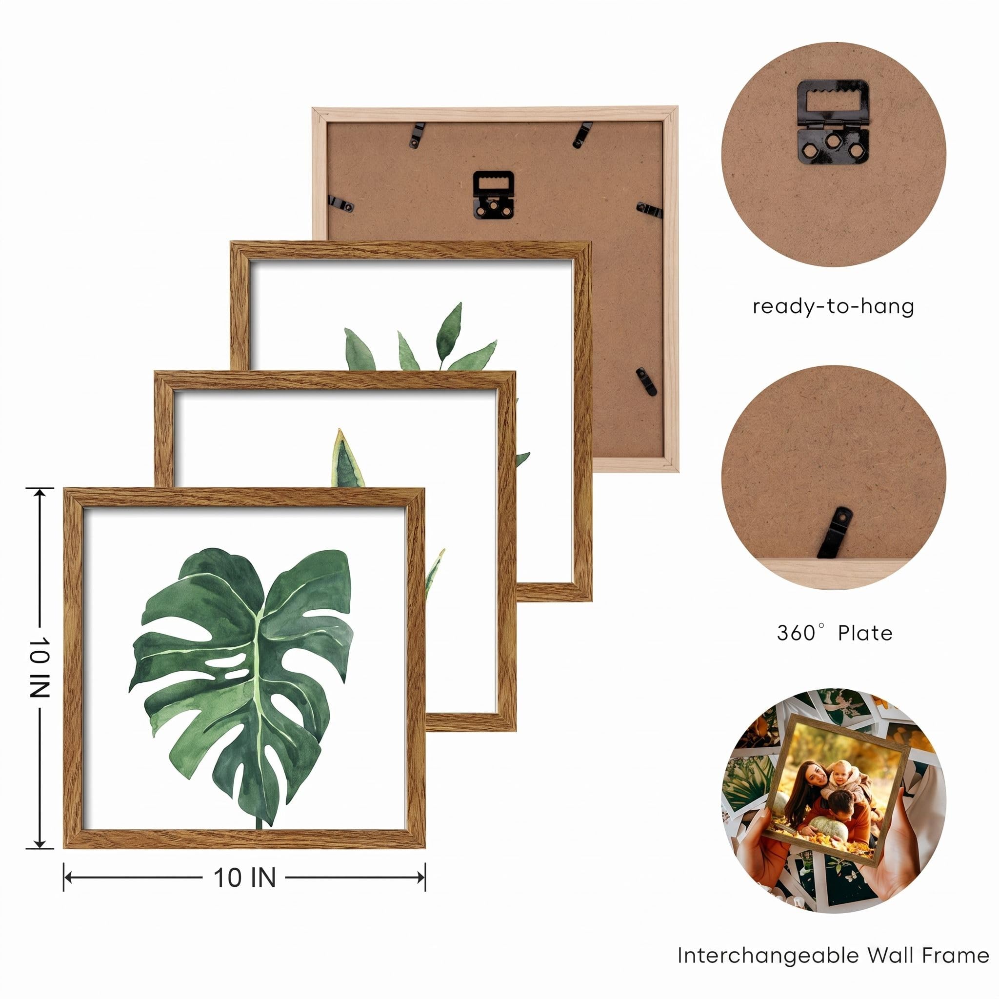 ArtbyHannah frame edge texture revealing walnut finish and durable MDF benefit: warm modern look