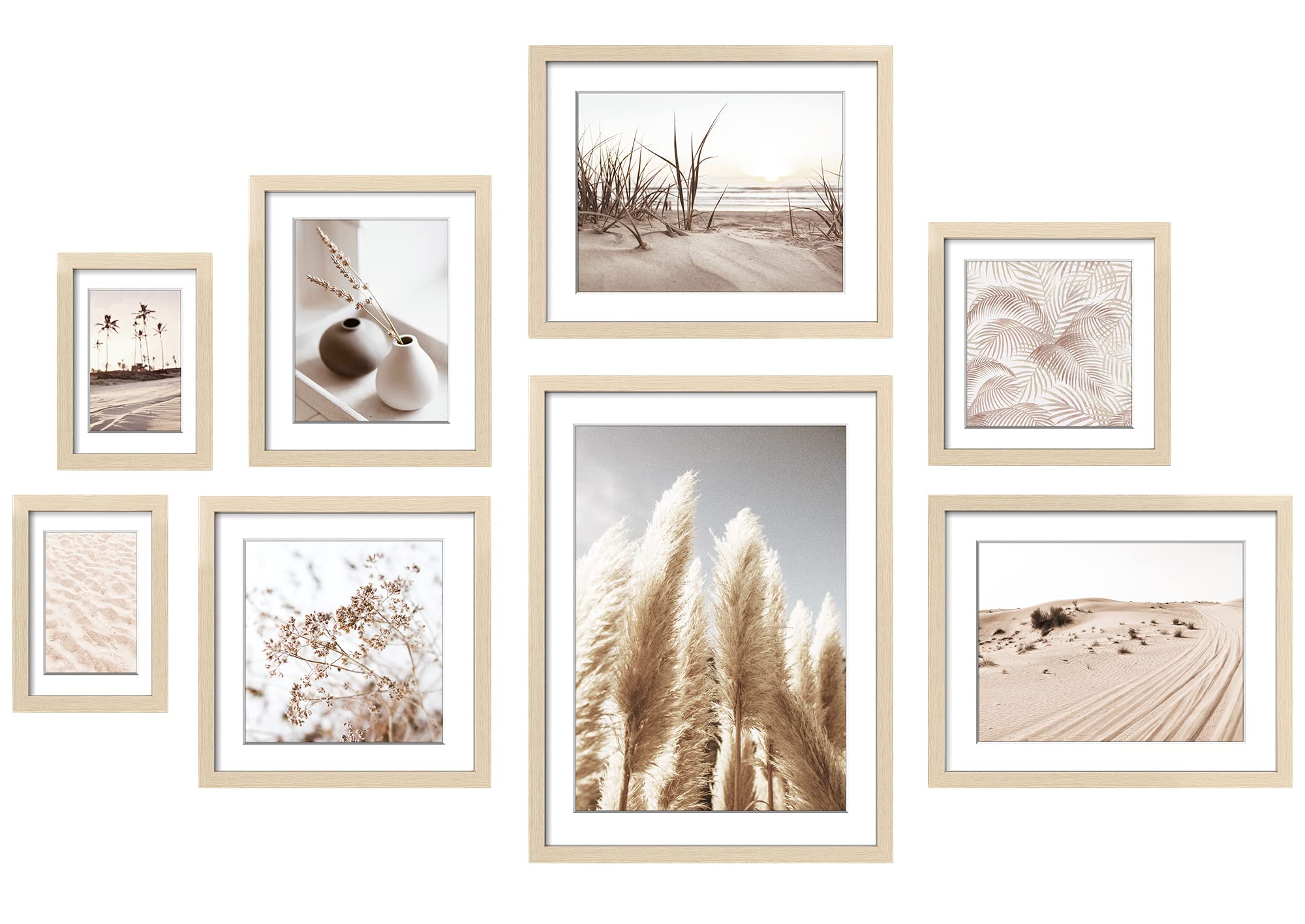 ArtbyHannah front packaging showing eight beige frames, easy wall styling