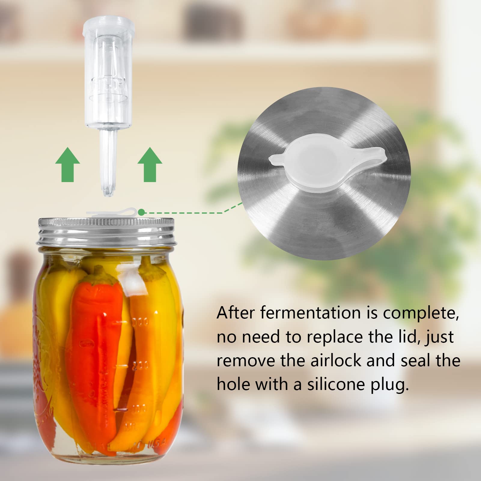 Artcome kit components beside ruler showing dimensions and scale for proper jar fit