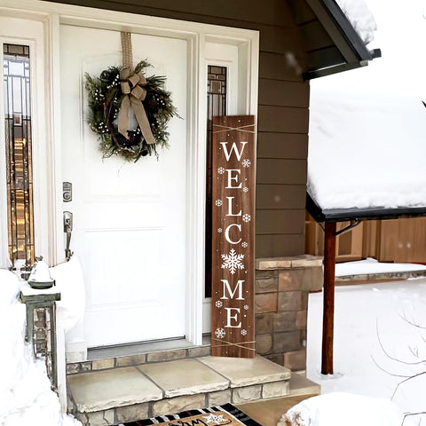 ARTDMT styled in an entryway with wreath and lanterns demonstrating festive décor pairing