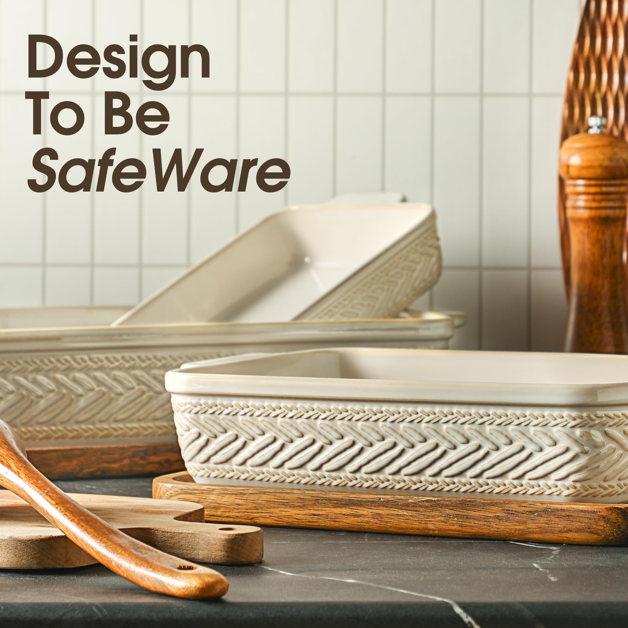 ArteBake large casserole dish inside oven, even baking performance visible