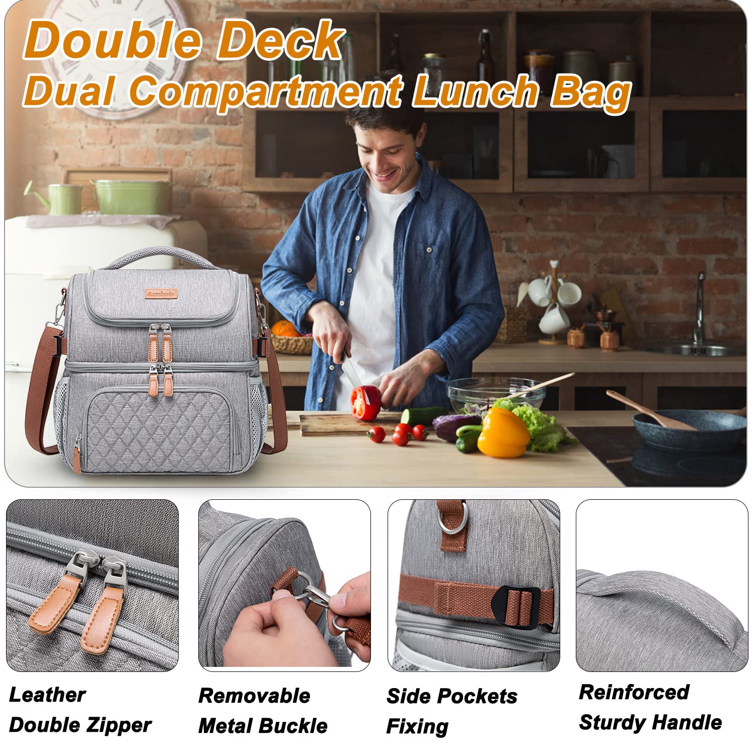 Artelaris open compartments showing separate top storage and insulated bottom cooler