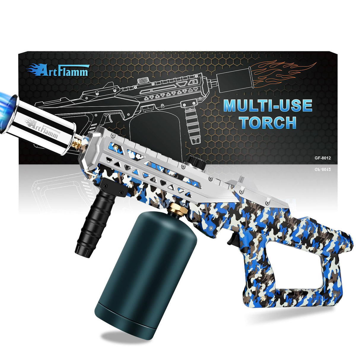 ARTFLAMM torch front view showing compact grip and professional design benefit precision