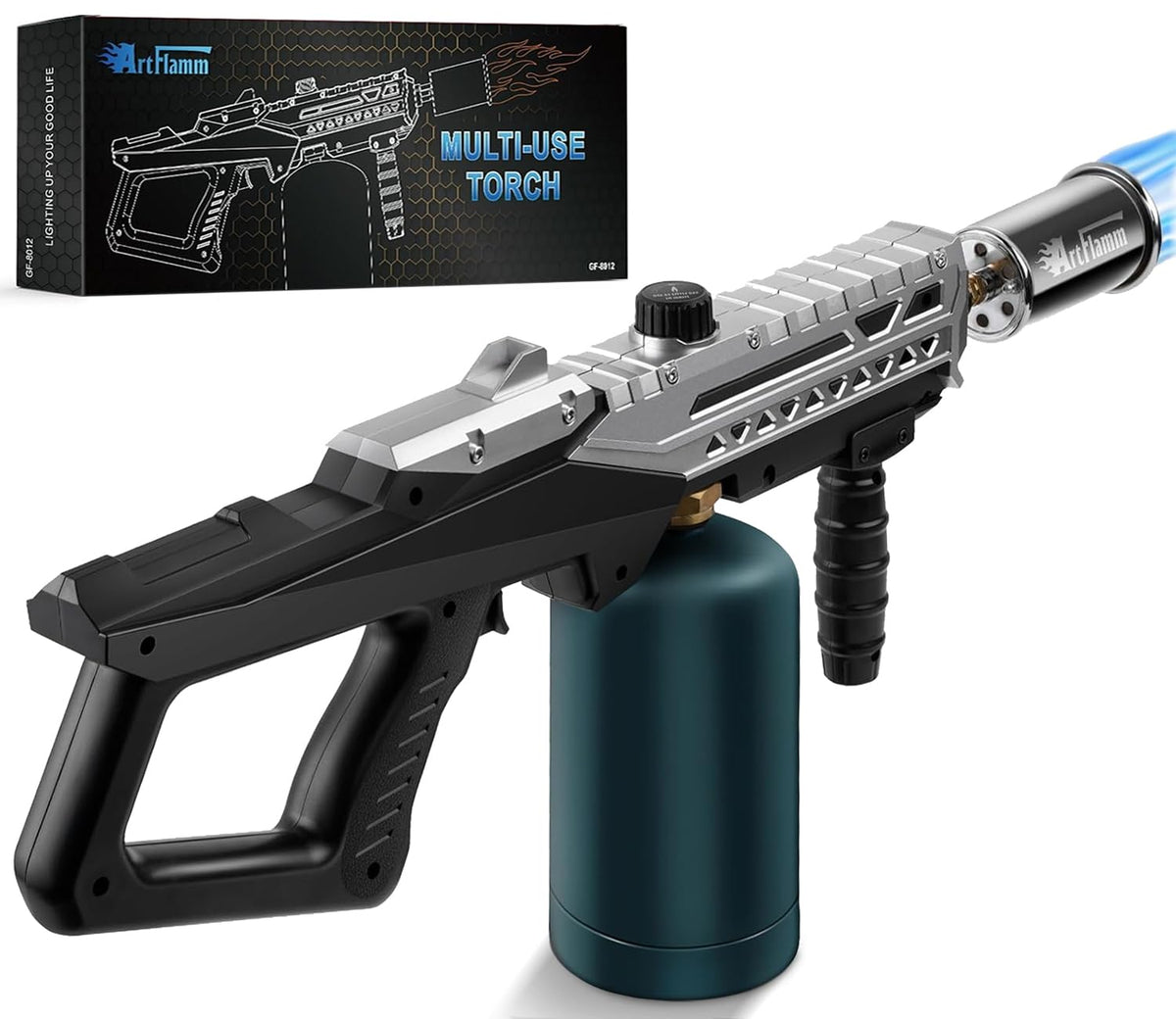 ARTFLAMM front view of torch gun showing sturdy build and easy grip