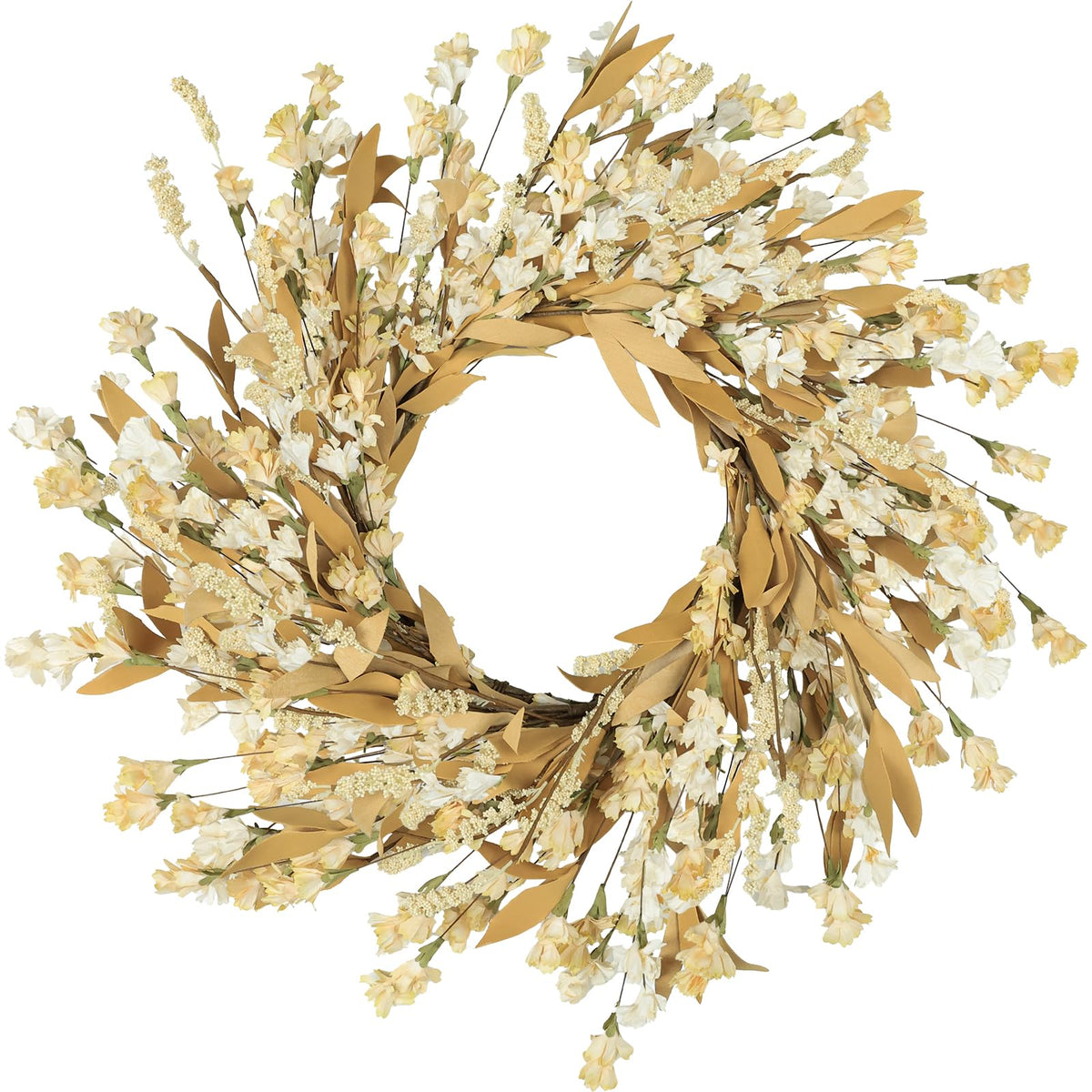 Artgar front door wreath showing full 24-inch autumn display and welcoming curb appeal
