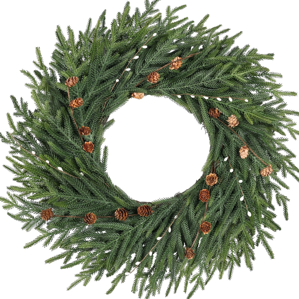 Artgar front door wreath shown on a farmhouse door adds welcoming curb appeal