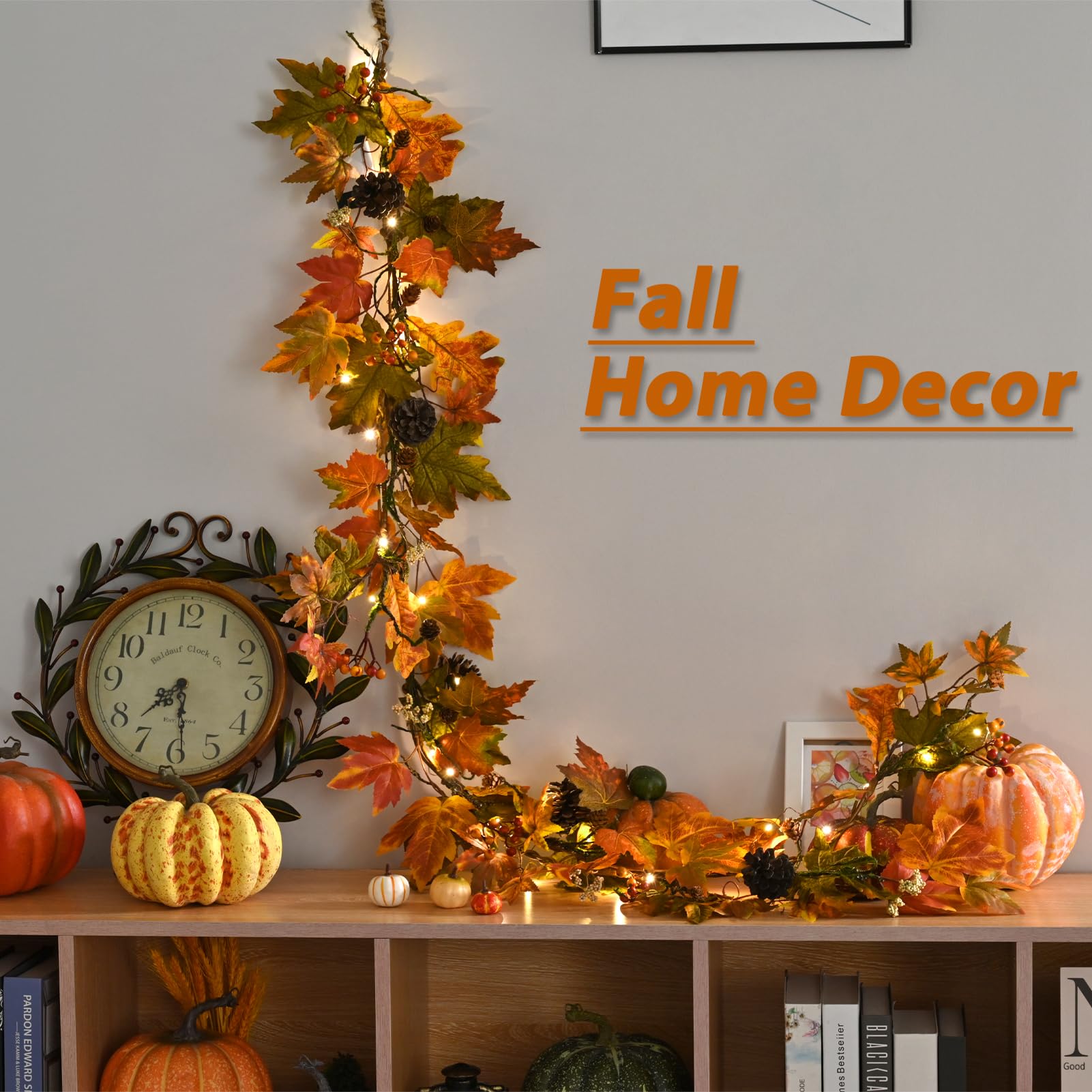 Artgar lit garland on a mantel creating cozy evening ambiance benefit