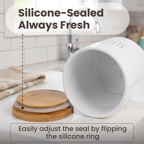 ARTHAUSEN canister on kitchen counter illustrating accessible storage and tidy countertop