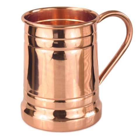 Artisan's Anvil front view showing polished copper finish and classic tankard shape for elegant serving
