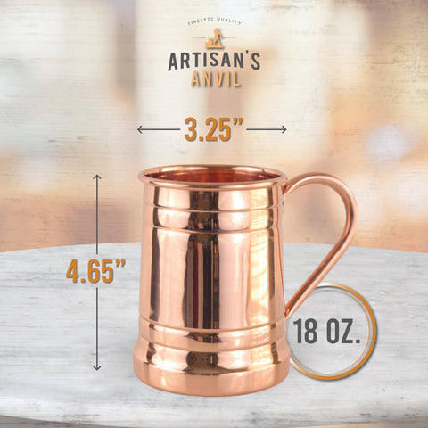 Artisan's Anvil mug filled as a Moscow Mule in use, highlighting chilled presentation benefit