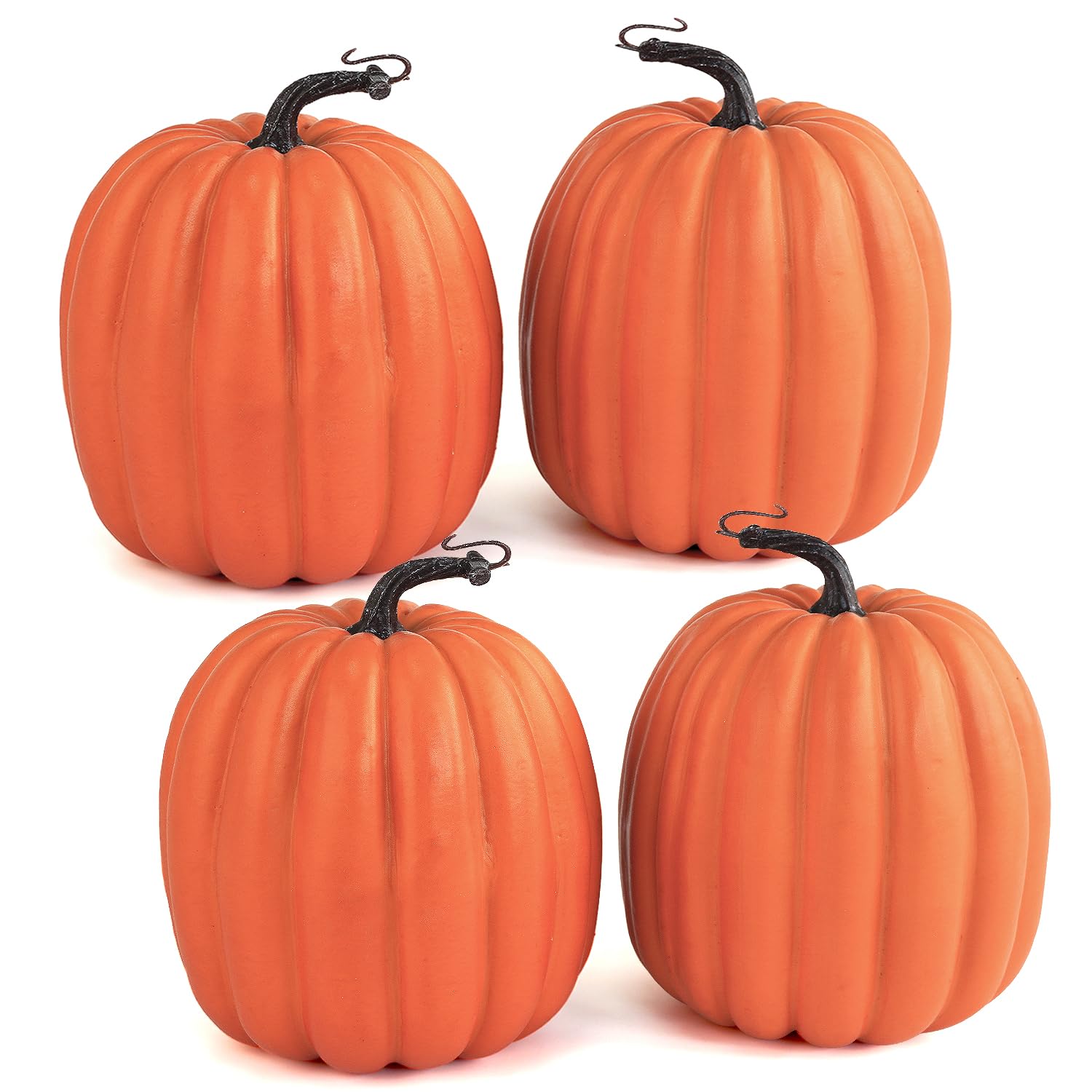 Artmag front view of four orange pumpkins showing coordinated set benefit