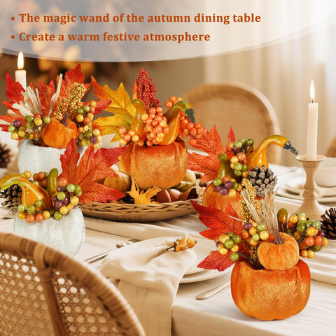 Artmag pumpkins in decorative bowl, creates instant fall focal point