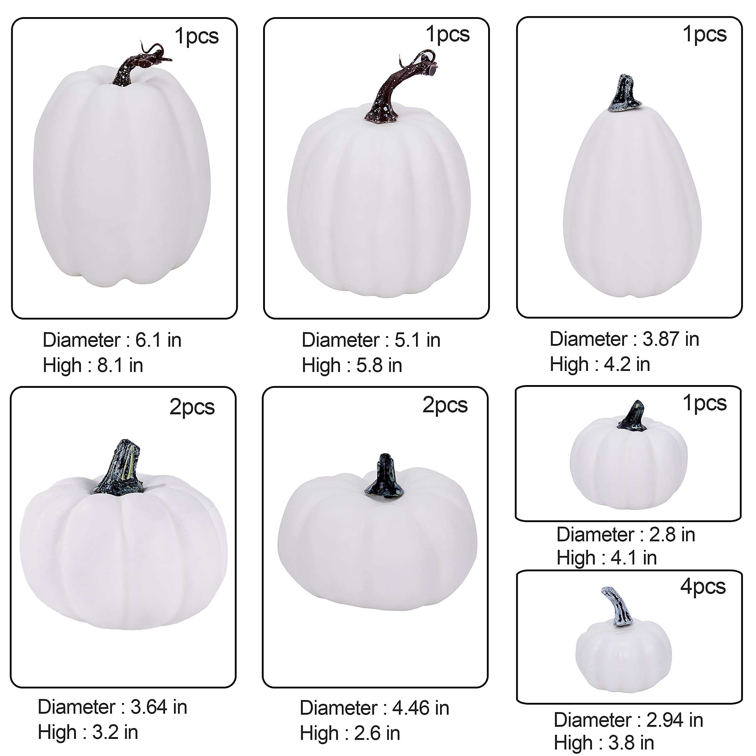 Artmag size comparison of large and small pumpkins illustrating scale for styling