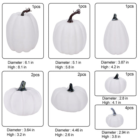 Artmag size comparison of large and small pumpkins illustrating scale for styling