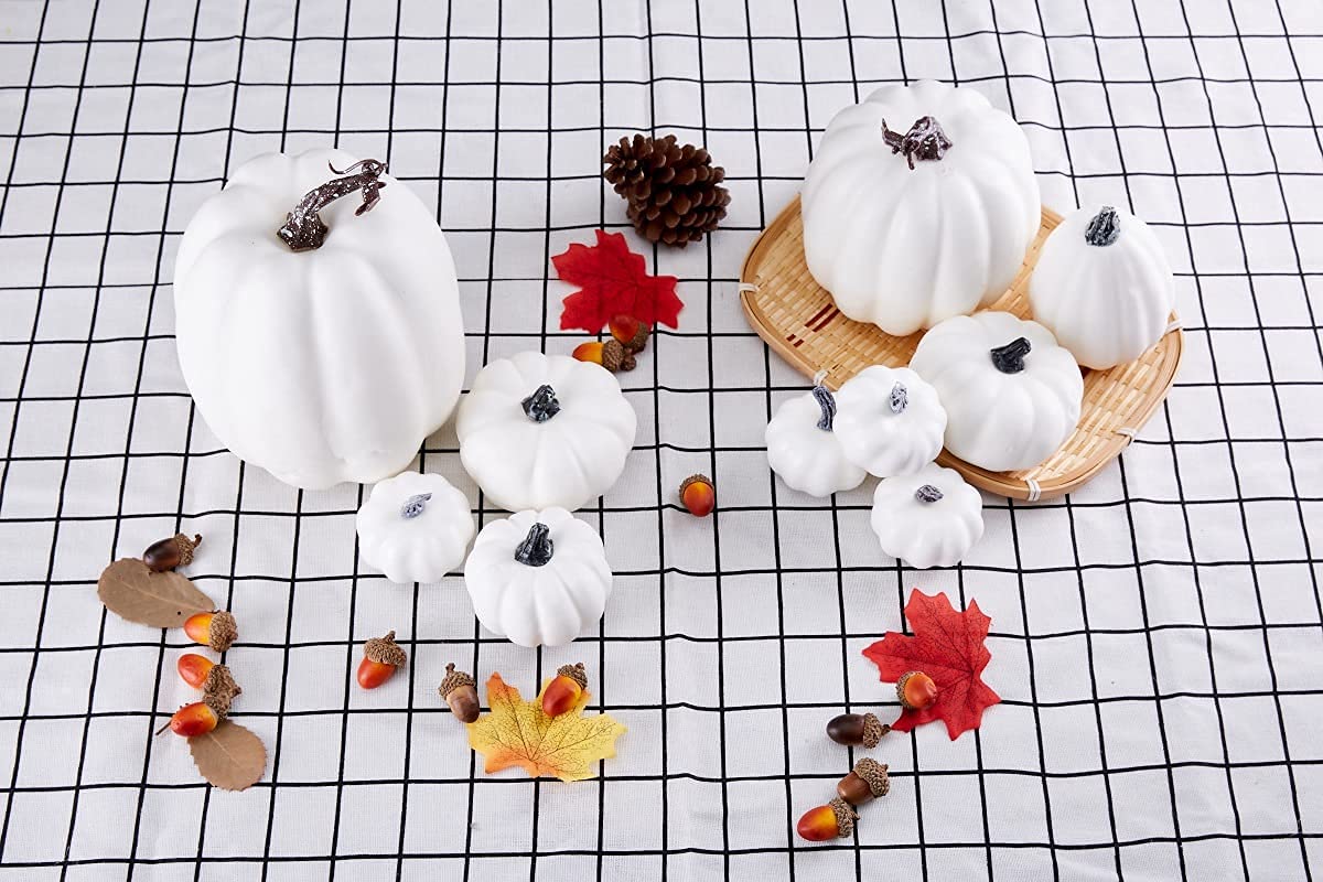 Artmag pumpkins arranged as a table centerpiece creating layered seasonal impact