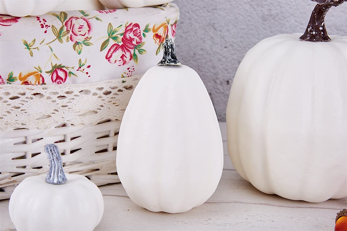 Artmag pumpkins in a wreath display showing versatile use for door or wall décor