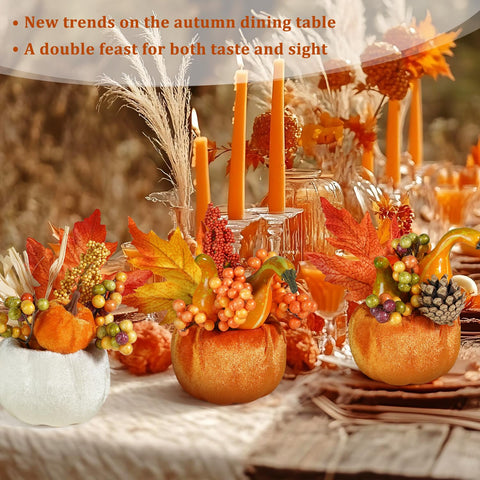 Artmag pumpkin integrated into wreath, offers natural-looking enhancement