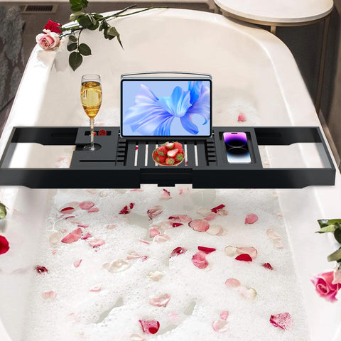 Artmalle tray holding a tablet at adjustable angle for comfortable hands-free viewing