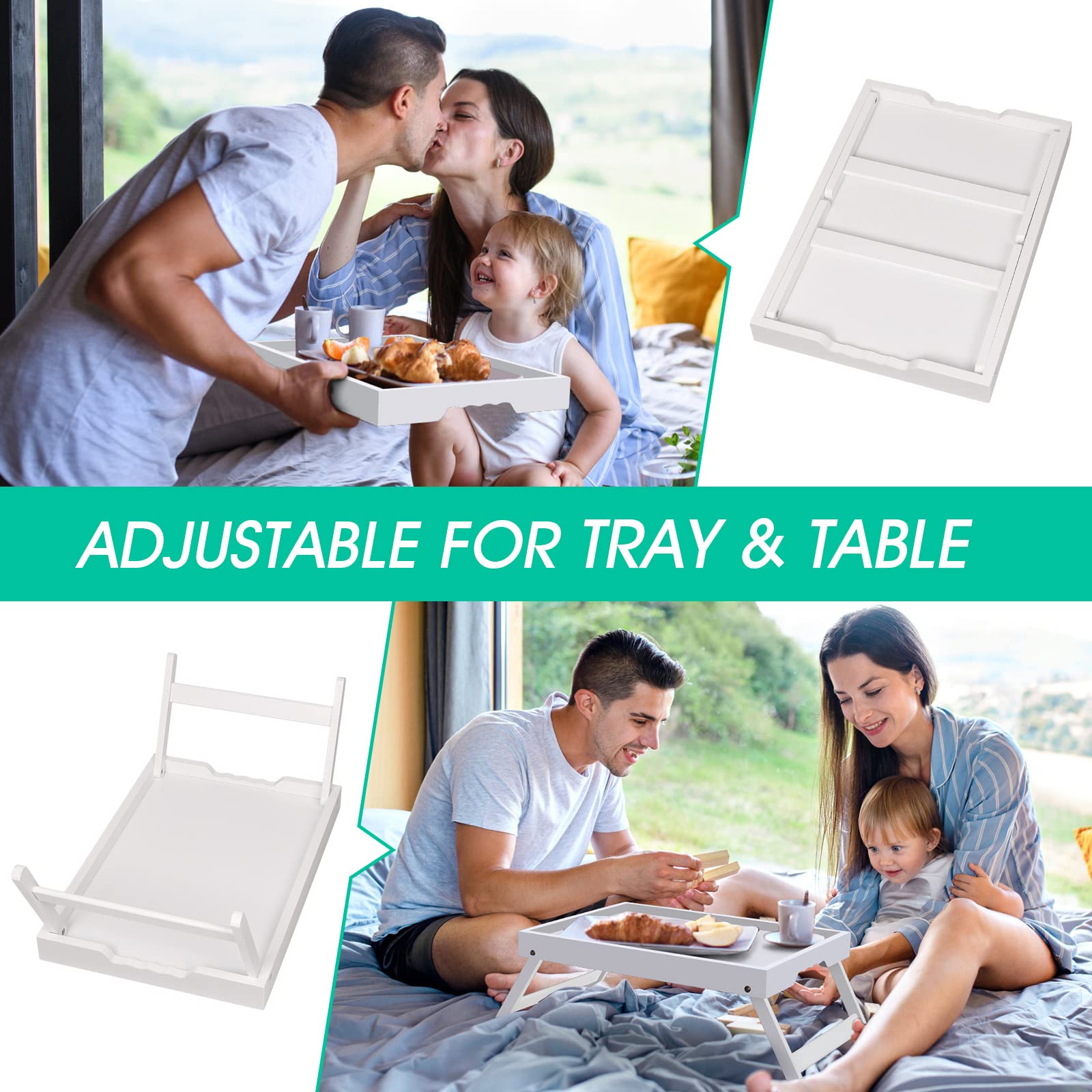 Artmeer bamboo tray holding a laptop for portable work and steady surface