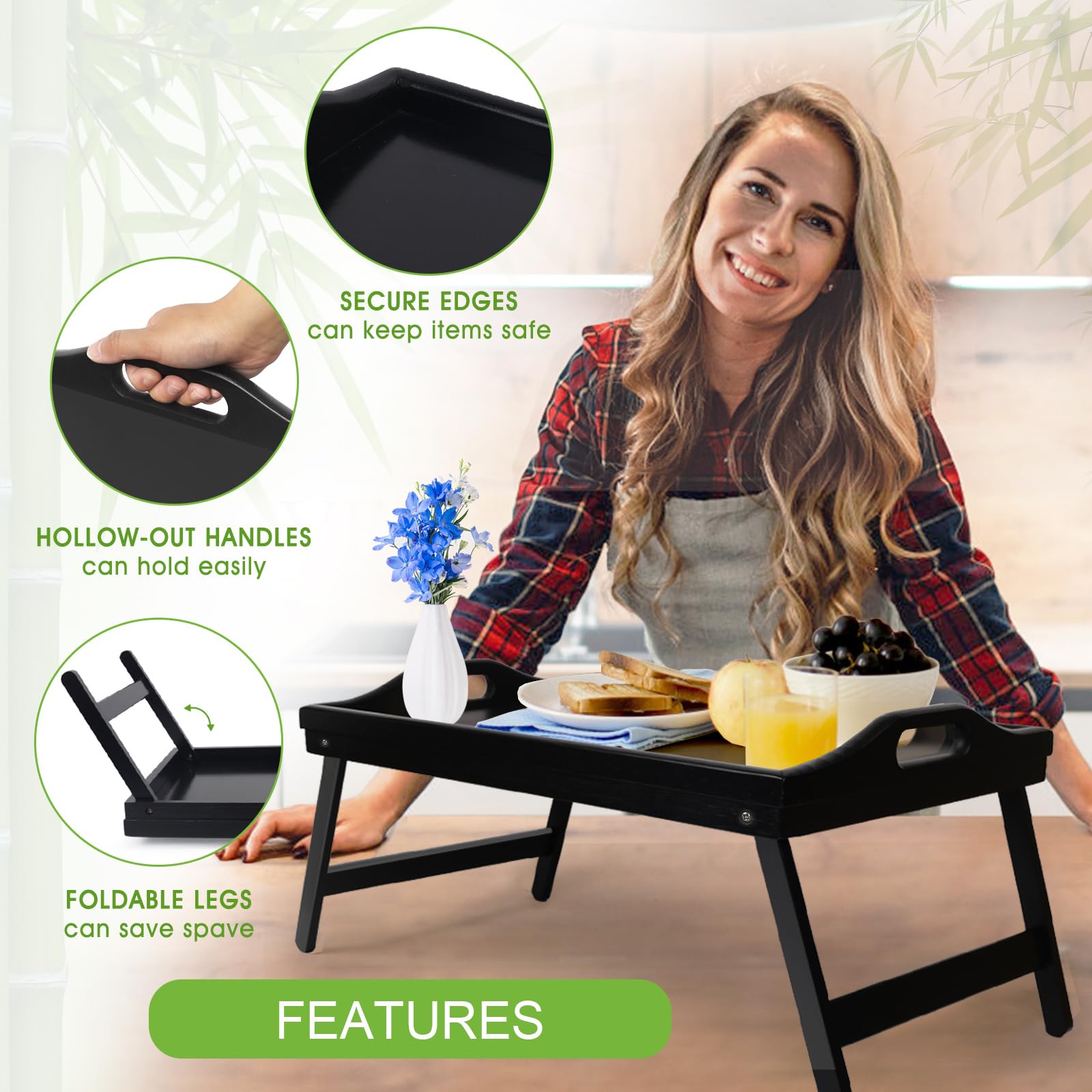 Artmeer tray carry handle closeup for comfortable moving between rooms