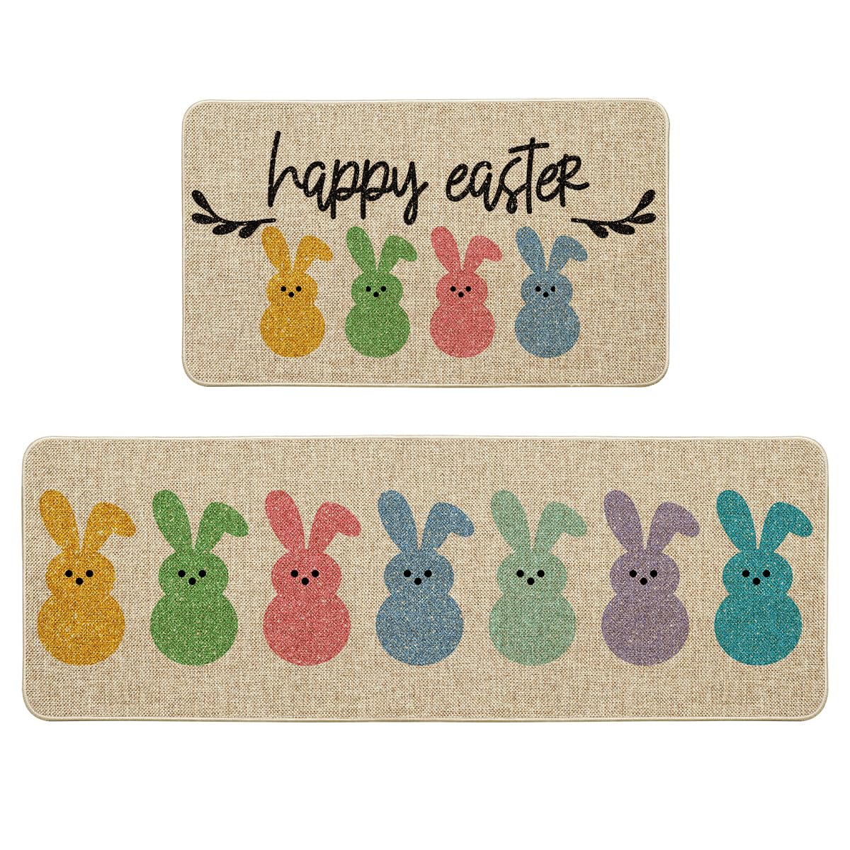 Artoid Mode front view of Happy Easter Rabbits mats, adds seasonal charm