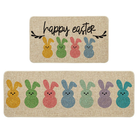 Artoid Mode front view of Happy Easter Rabbits mats, adds seasonal charm