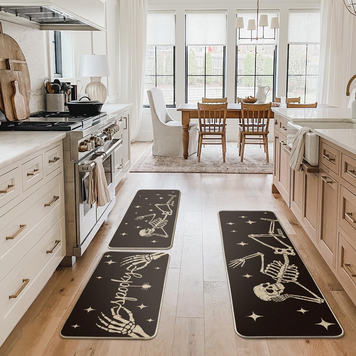 Artoid Mode mats in a kitchen between sink and stove demonstrating comfort while standing