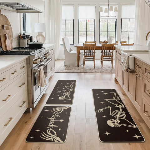 Artoid Mode mats in a kitchen between sink and stove demonstrating comfort while standing