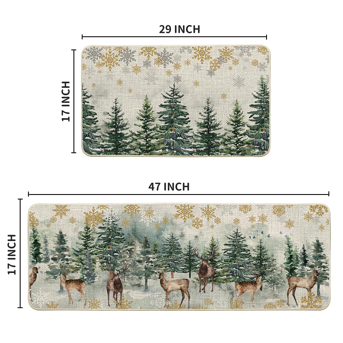 Artoid Mode mats styled in a holiday entryway creating festive, practical decor