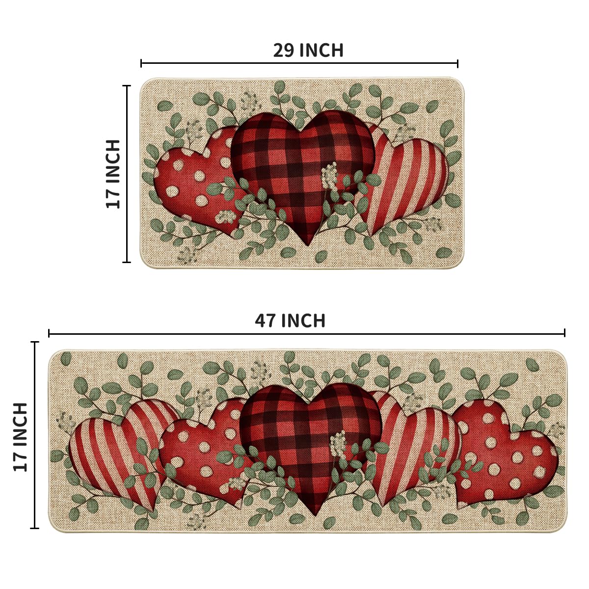 Artoid Mode mats styled with Valentine decor, creates festive home ambiance