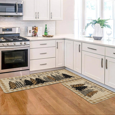 Artoid Mode mats placed in a kitchen showing seasonal style and floor protection