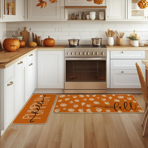 Artoid Mode two mats placed in a kitchen adding autumn warmth and protection