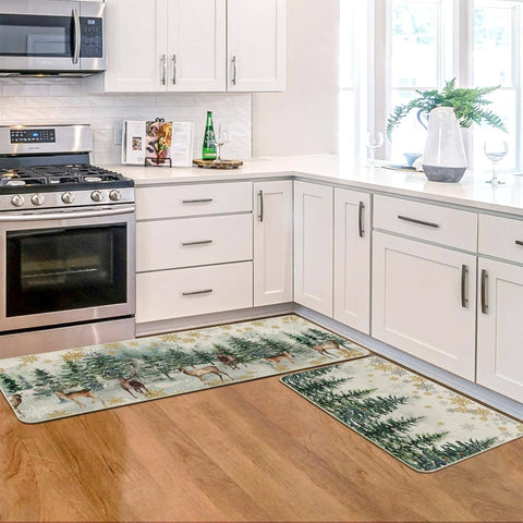 Artoid Mode mats placed by kitchen sink demonstrating comfort and floor protection