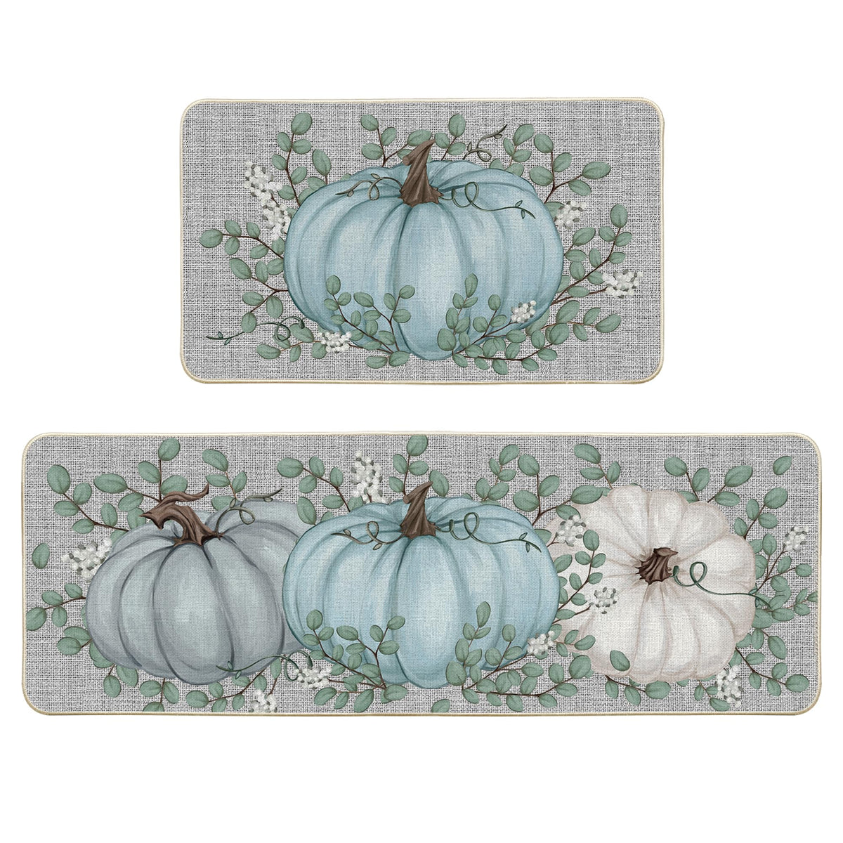 Artoid Mode front view of pumpkin eucalyptus mats showing fall design and instant decor refresh