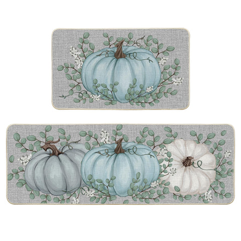 Artoid Mode front view of pumpkin eucalyptus mats showing fall design and instant decor refresh