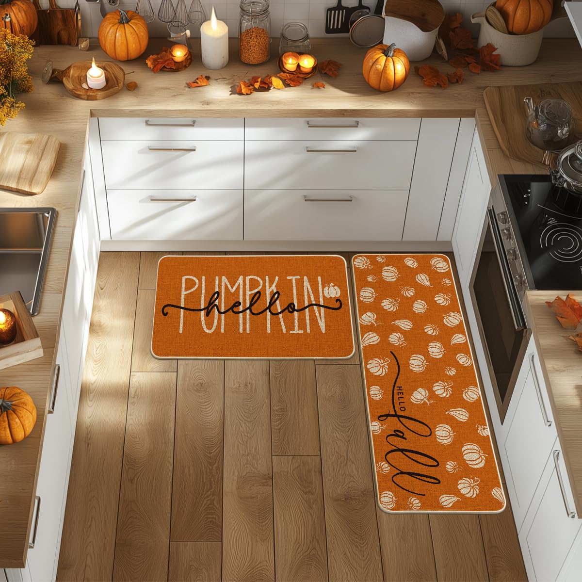 Artoid Mode close-up of pumpkin print texture and easy-clean surface