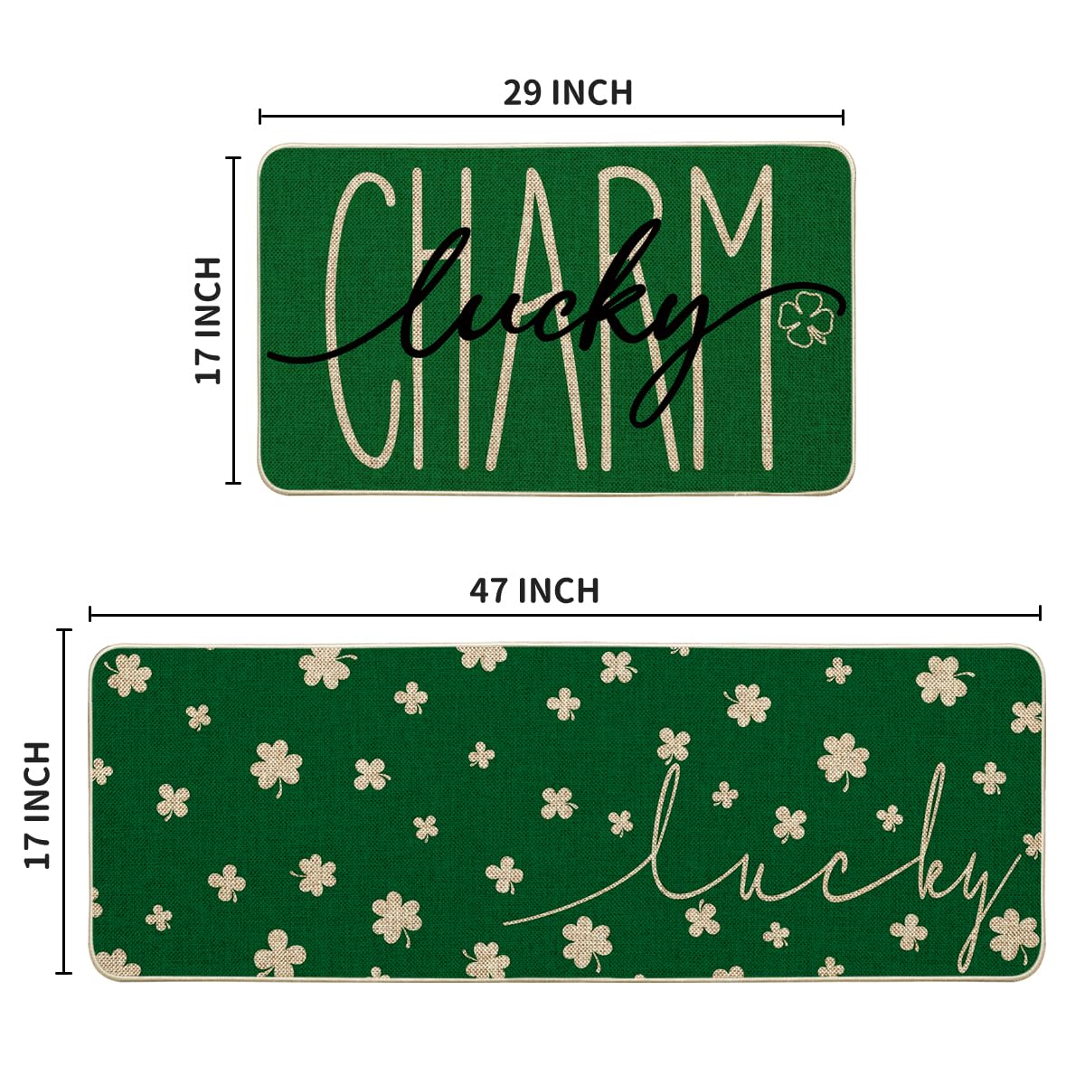 Artoid Mode shamrock runner in styled kitchen offering decorative seasonal flair