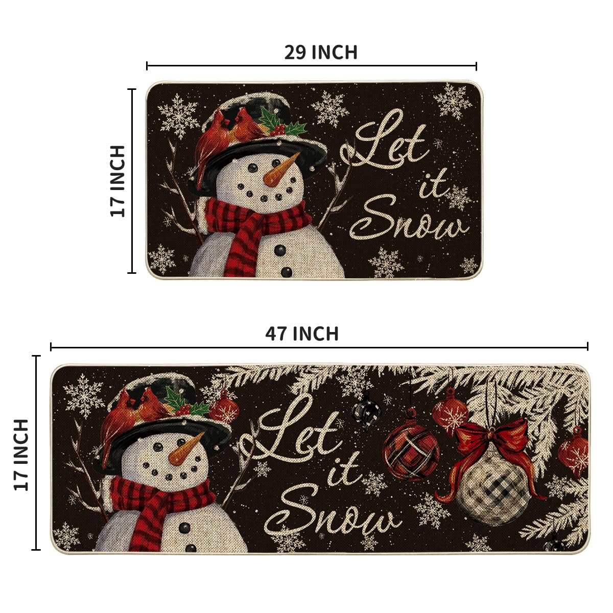 Artoid Mode mats styled in holiday kitchen setting adding seasonal warmth and function