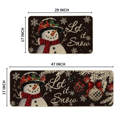Artoid Mode mats styled in holiday kitchen setting adding seasonal warmth and function