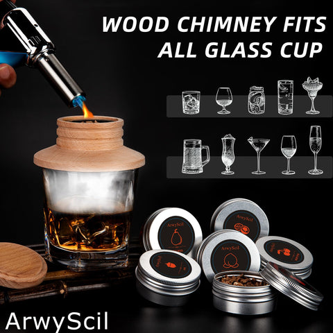 ArwySciI six wood chip varieties displayed to select aroma profiles
