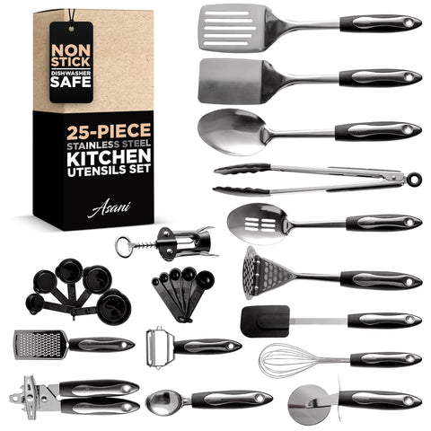 Asani full set front view showing polished utensils and modern look for easy selection